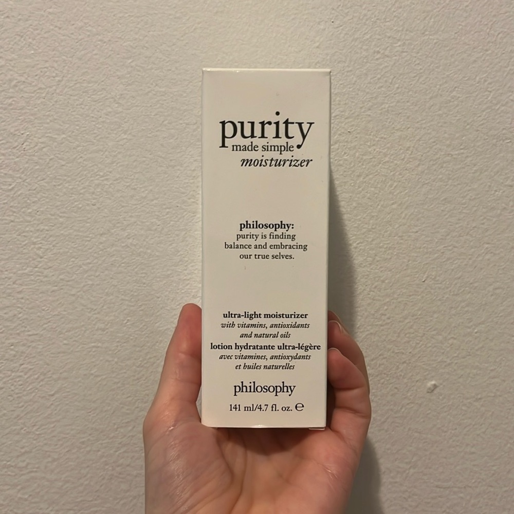 NWT Philosophy Purity Made Simple Ultra-Light Moisturizer, 4.7 oz.